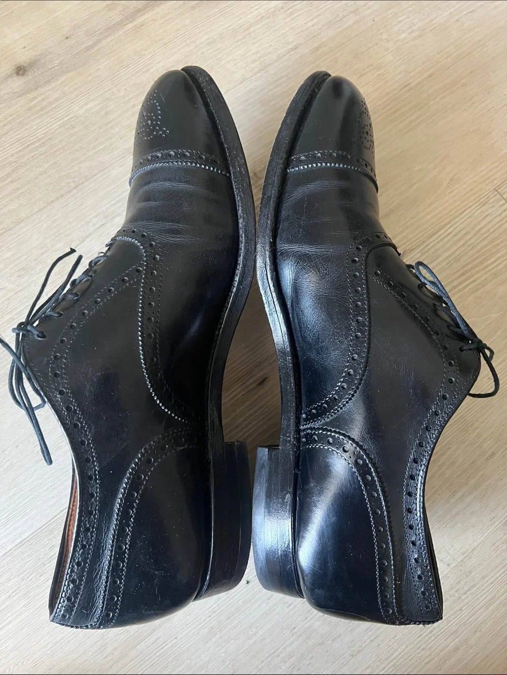 ALDEN 909 Wingtip Cap-Toe Black Lace-Up Oxford -11.5 B/D